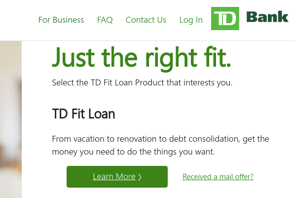 td loan payment