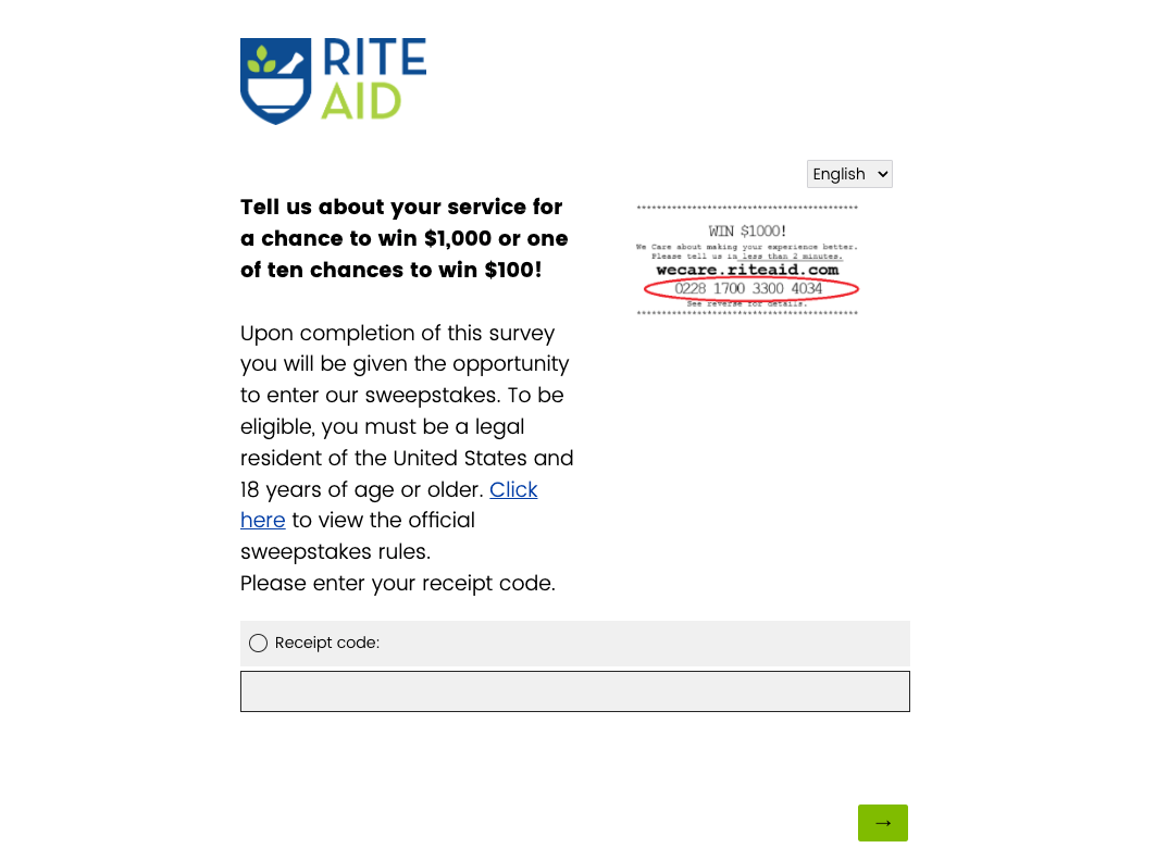 rite aid customer survey